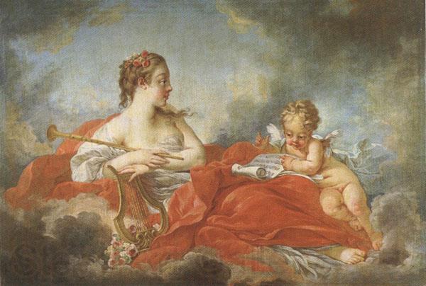 Francois Boucher The Muse Clio Norge oil painting art